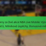 Ceny za živé akce NBA Live Mobile: Výzvy hráčů, Milníkové úspěchy, Bonusová měna